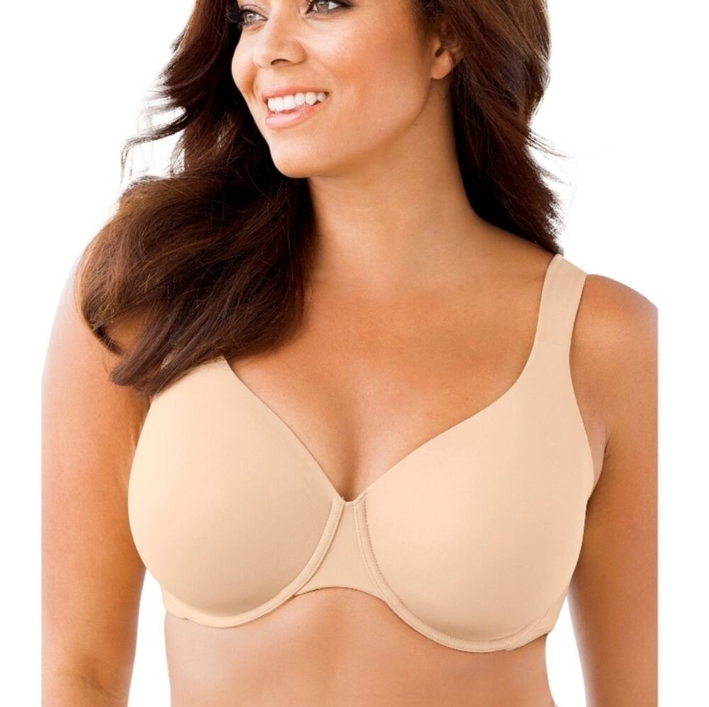 NEW Catherines Intimates Bra 54C, Plunge, Neutral Beige Underwire Bra